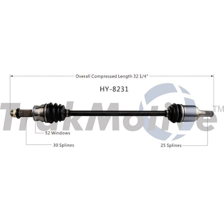 Surtrack Axle Cv Axle Shaft, Hy-8231 HY-8231